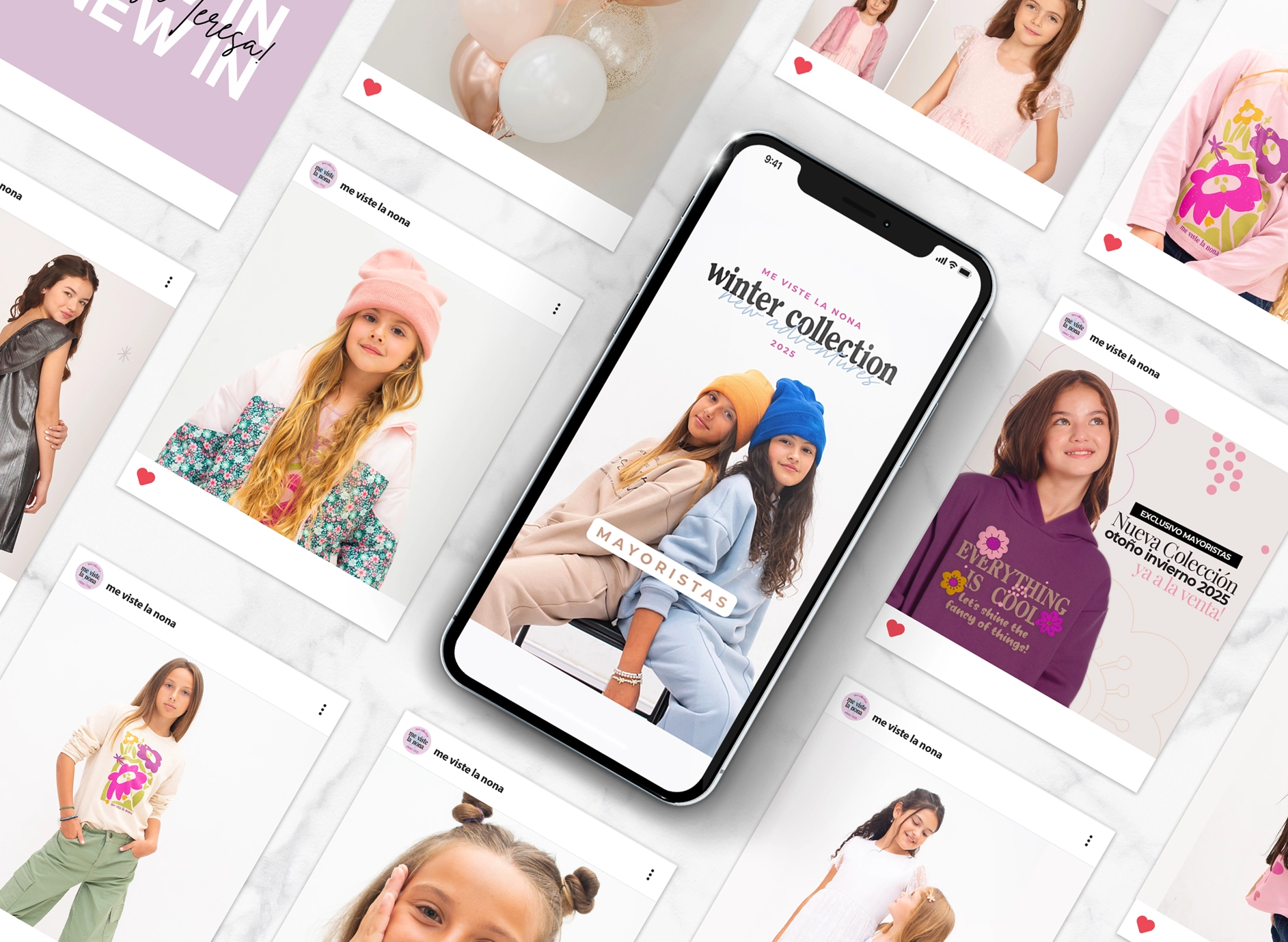 Me Viste La Nona — colección winter, contenido para redes